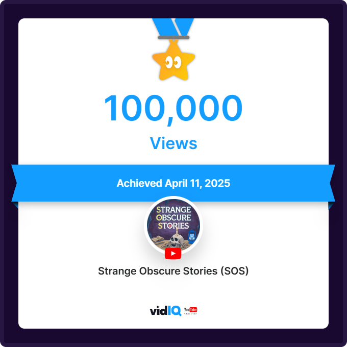 Strange Obscure Stories: 100,000 Views